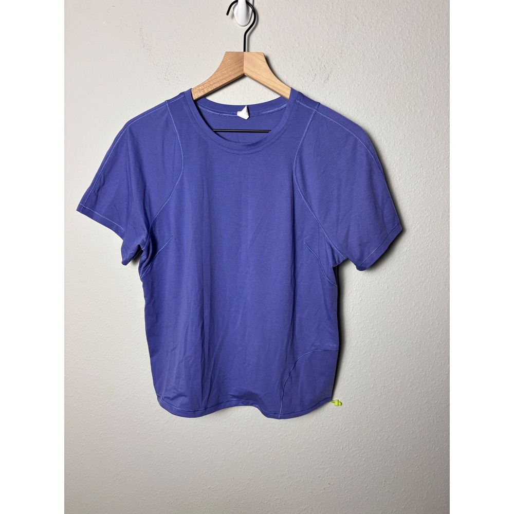 ☀️Lululemon Lightweight Cinched Hem Hiking T-Shirt Charged Indigo Sz 10 LW3FOVS